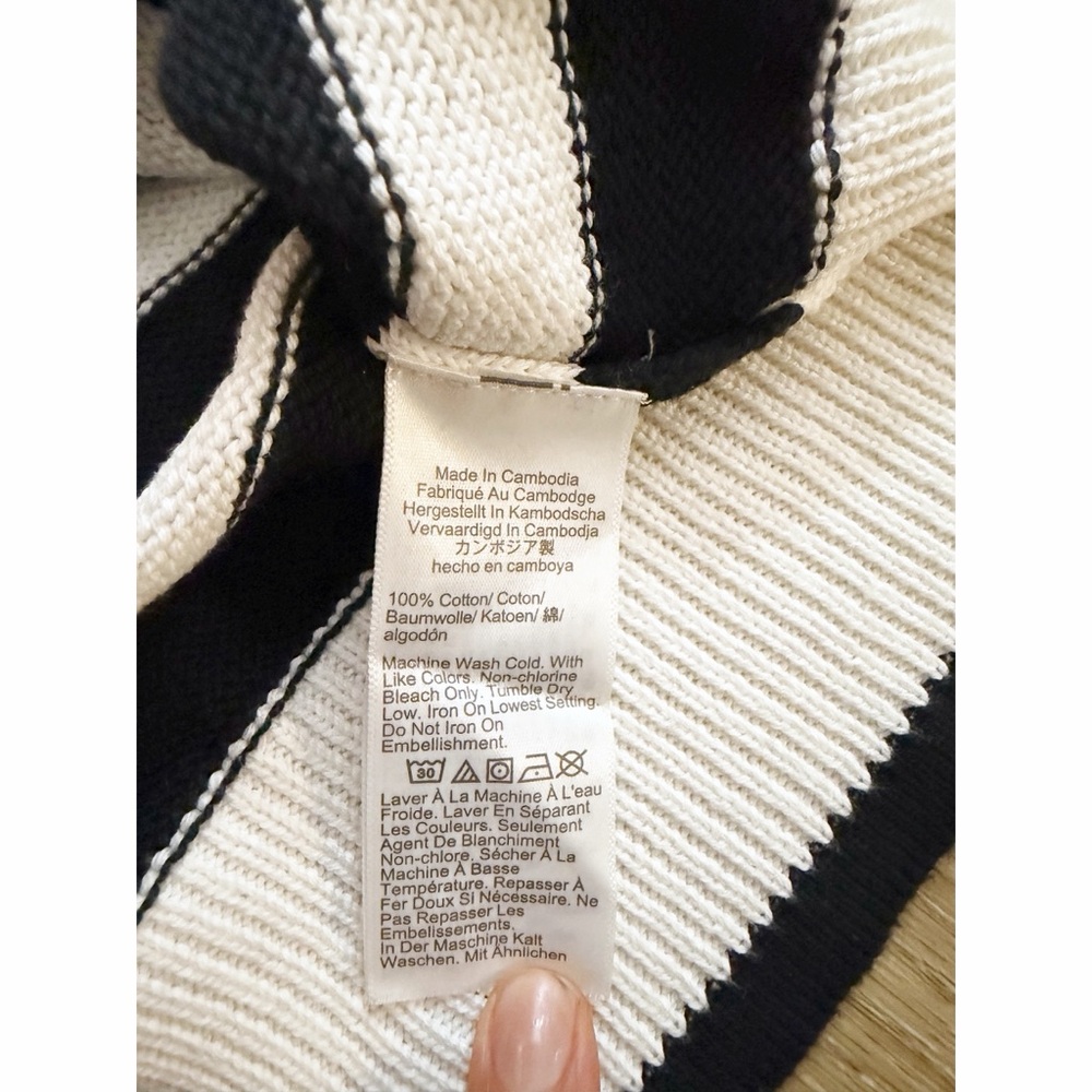 J. Crew Striped half-zip sweater with pearl zipper - Picture 9 of 10